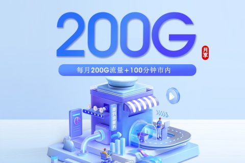 广州移动专属卡【39元200G+100分钟】套餐简介